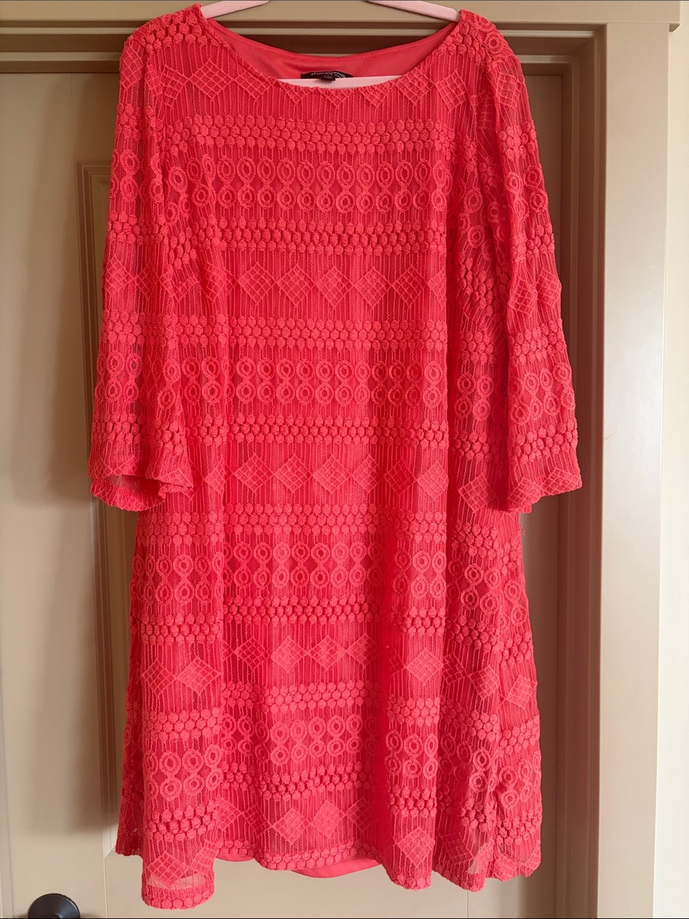 Sharagano Coral Lace Shift Size 22W